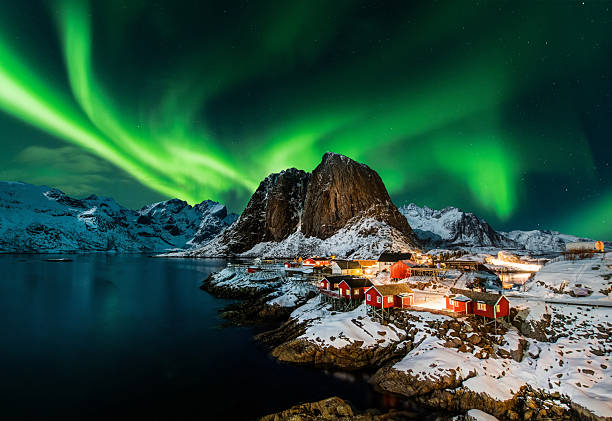 istock Aurora borealis over Hamnoy in Norway 2215765264