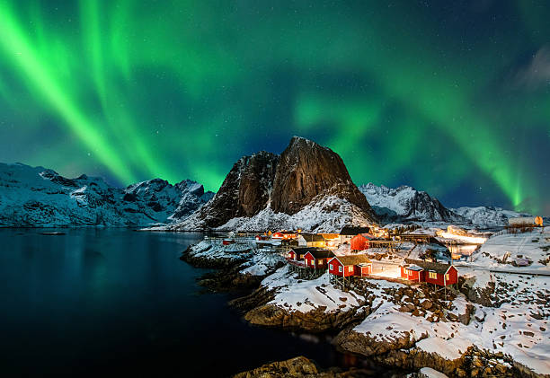 istock Aurora borealis over Hamnoy in Norway 2215765388