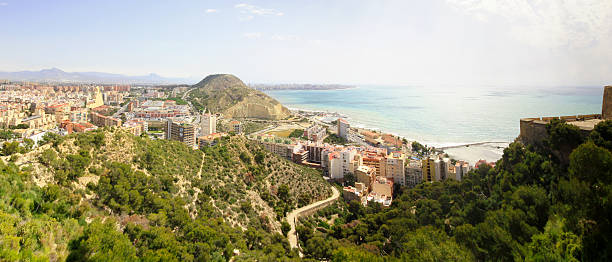 Alicante in Spain, from historic Santa Barbara Castle
