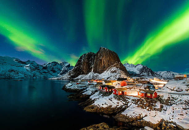 istock Aurora borealis over Hamnoy in Norway 2215767292