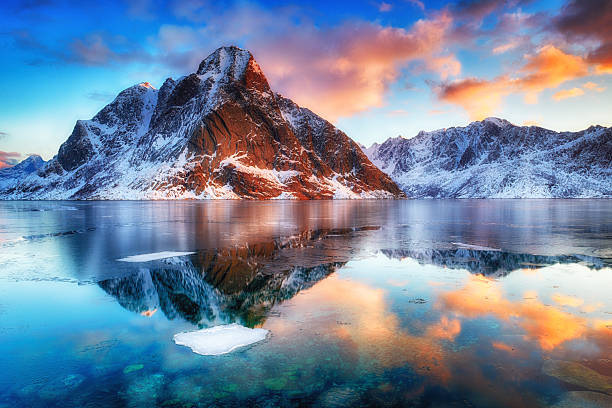 istock Beautiful sunrise in Norway - lofotens 2215770922