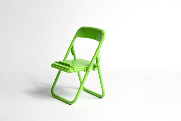 small plastic chair toy isolated on white background