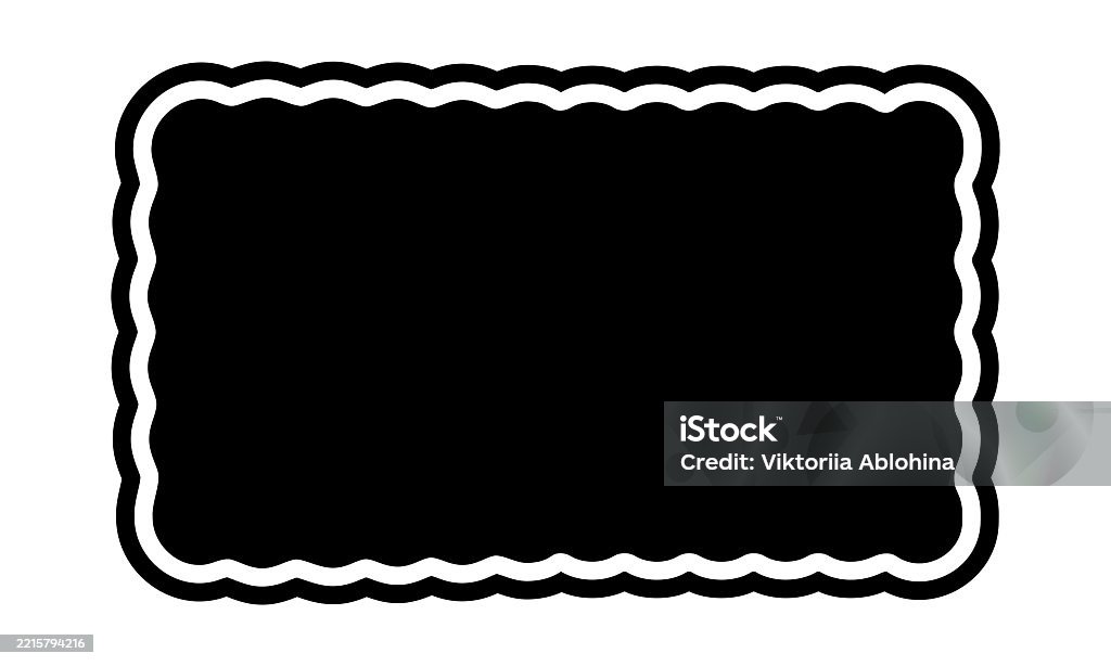 Rectangle Shape With Wavy Edges Rectangular Form With Curvy Borders ...
