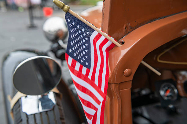 istock Closeup of a Classic car 2215802221