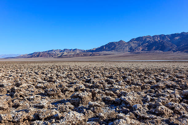 A vast salt pan featuring jagged and rugged salt formations, named for the idea that only the devil could play golf on such rough terrain.