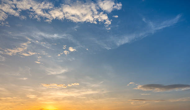 istock Background of Dramatic orange and blue clouds sunrise sky 2215813279