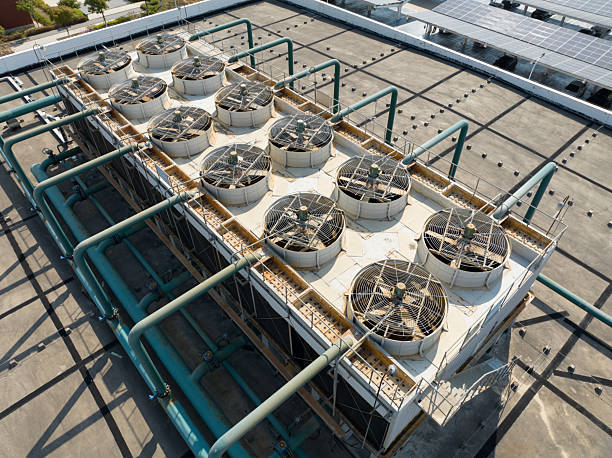 istock Air conditioning cooling tower, air outlet 2215814048