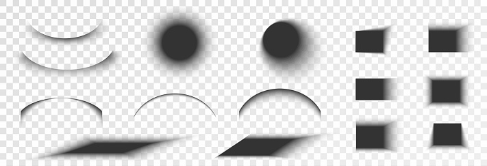 Shadow Object Effect Realistic Shadows Shadows From Various Objects On A Transparent ...