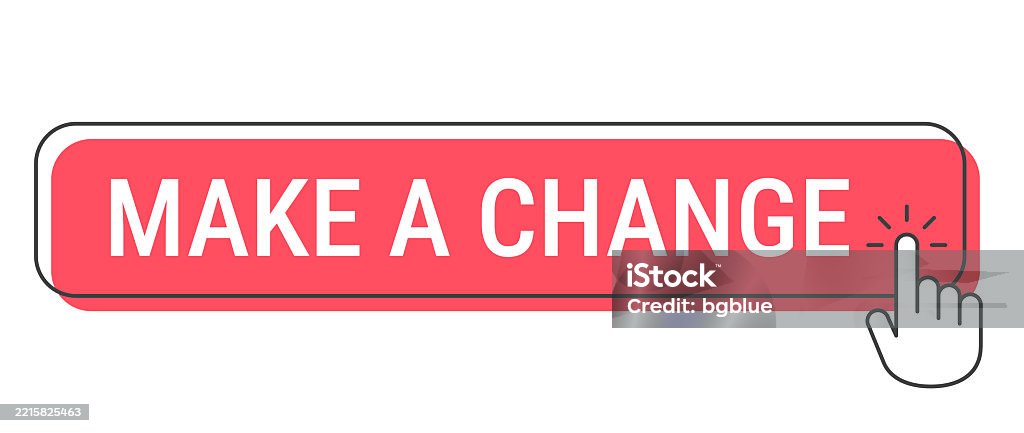 Make Changes Modify Button Make A Change Click Button With Hand Cursor On White Background Stock ...