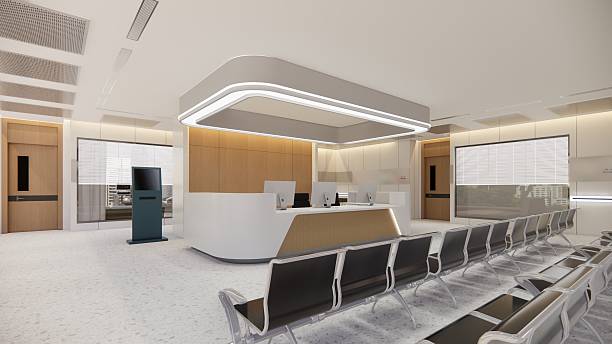 istock Modern Luxury Hospital Room Interior With Empty Bed, Armchair.Modern operation room.Modern operation room. 2215826607