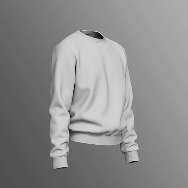 istock Gray Crew Neck Sweat Shirt Mock up. 3D Rendering. 2215828103