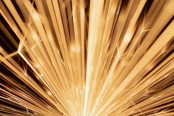 stars of iron, explosion of sparks from an electrical short circuit