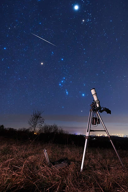 istock Astronomical telescope for observing stars, planets, Moon and other celestial objects. 2215832451