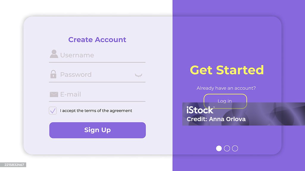 Ui Register Form Simple User Sign Up Interface For Web Applications ...