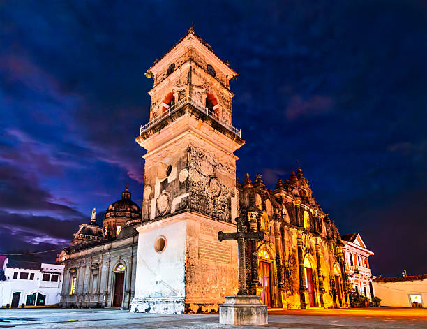 istock La Merced Church in Granada, Nicaragua at night 2215836572