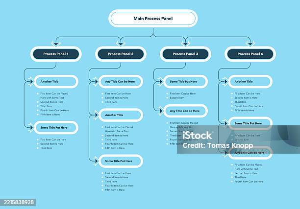 Project Structure Infographic Modern Infographic For Project Or Organization Structure Blue Version ...