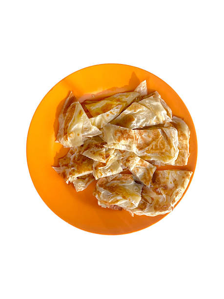 Top view paratha bread or Roti Canai
