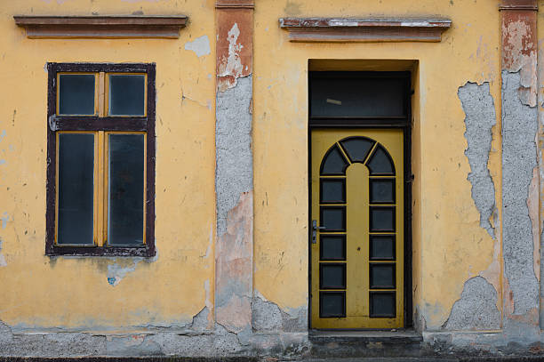 Old door in the city of Sibiu, Romania