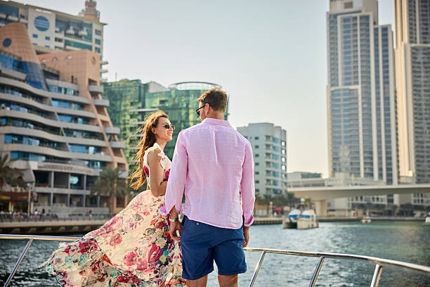 istock Happy couple enjoying on cruise vacation 2215841418
