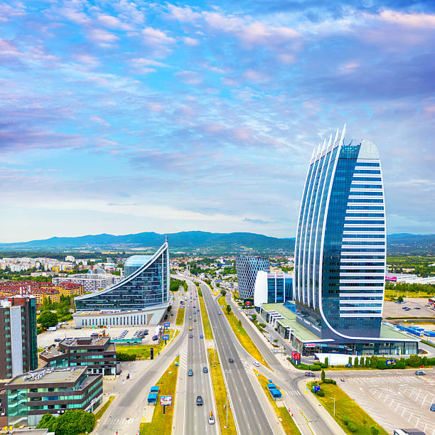 istock Business district of Sofia, Bulgaria 2215843680