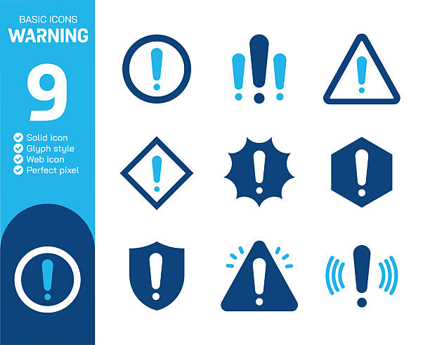 Warning glyph solid icons collection. Vector illustration. Basic icon for website design, logo, app, template, ui, infographic etc Warning glyph solid icons collection. Vector illustration. Basic icon for website design, logo, app, template, ui, infographic etc alerting stock illustrations