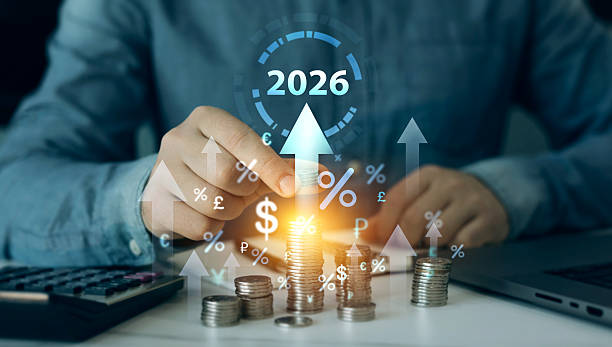 istock Business Opportunity, challenge and strategy in 2026. Increase chart arrow graph corporate business future growth new year 2026.New plans,goals and visions in business for new year 2026. 2215846443