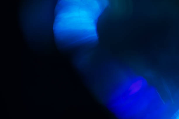 istock Abstract blurred colorful lens flare bokeh on black, 2215847169