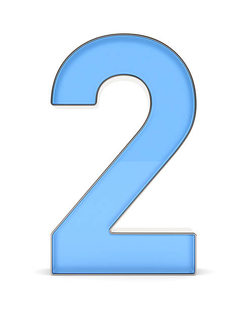 Silver numeral ‘2’ stands upright on a glossy surface, casting a subtle reflection amid a cool teal gradient. Modern, clean, and versatile for business, technology, or branding visuals