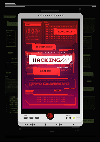 Hacking Gui Sample Software Hacker Interface Hud Background Futuristic Interface Elements Set ...