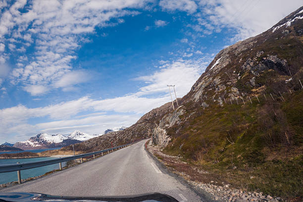 istock Scenic Roadway Through Rocky Landscape Under Blue Sky 2215872576