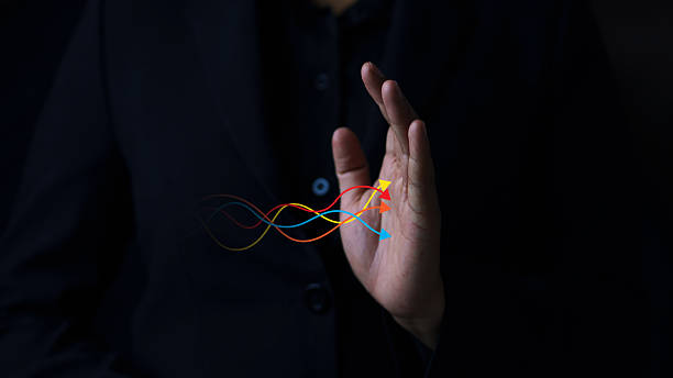 istock Gesture of communication hand movements studio image dark background close-up expression conveying emotion 2215873967