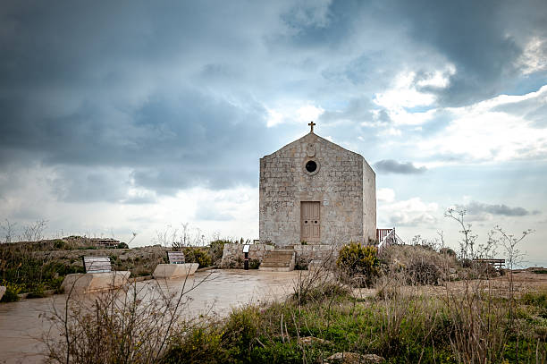 The Chapel of St. Mary Magdalene at Malta's Dingli Cliffs.