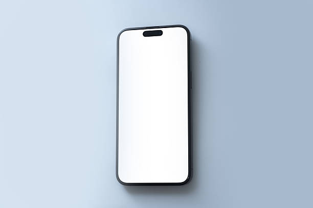 istock Mockup smart phone isolated screen and Clipping Path for Infographic Business web site design app 2215874560