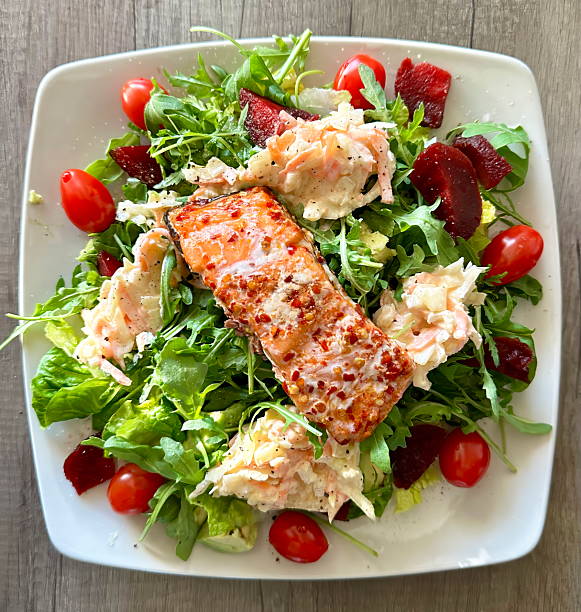 Sweet Chilli Salmon salad