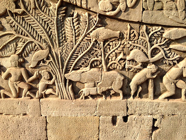 Siem Reap, Cambodia- February 2, 2014: Angkor Wat is a temple complex in the province of Siem Reap, Cambodia originally dedicated to the Hindu god Vishnu in the 12th century CE. It is among the largest religious buildings ever created. Its name means \