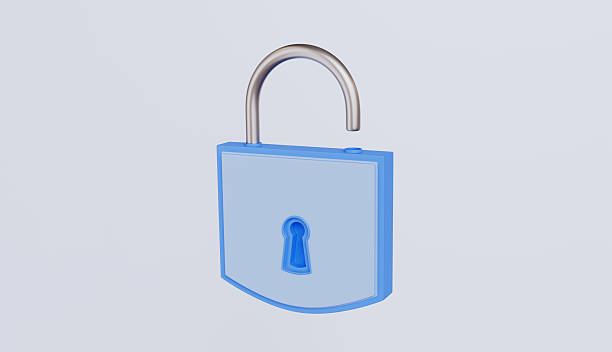 istock Open padlock, Personal safety on Internet and networking, lock with keyhole for private data safety and protection concept 2215887125