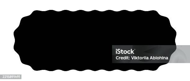 Oval Rectangle With Wavy Edges Rectangular Shape With Curvy Borders ...