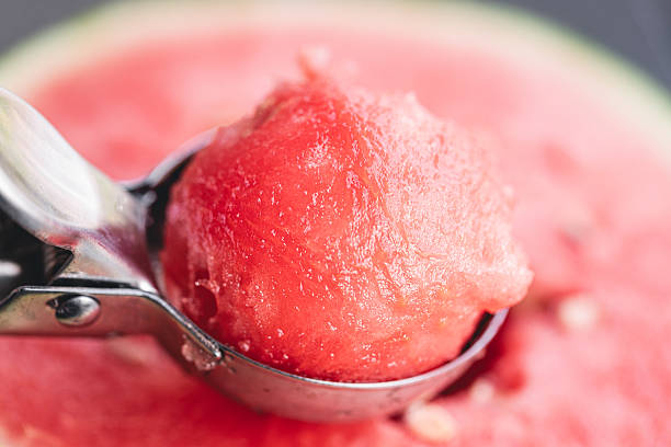 Watermelon for summer heat relief macrophotography