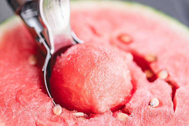 Watermelon for summer heat relief macrophotography