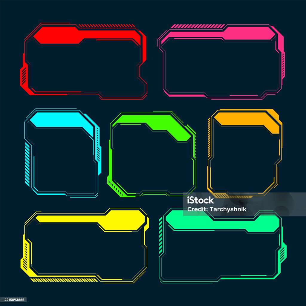 Futuristic Hud Or Ui Elements Scifi User Interface Text Boxes Callouts ...