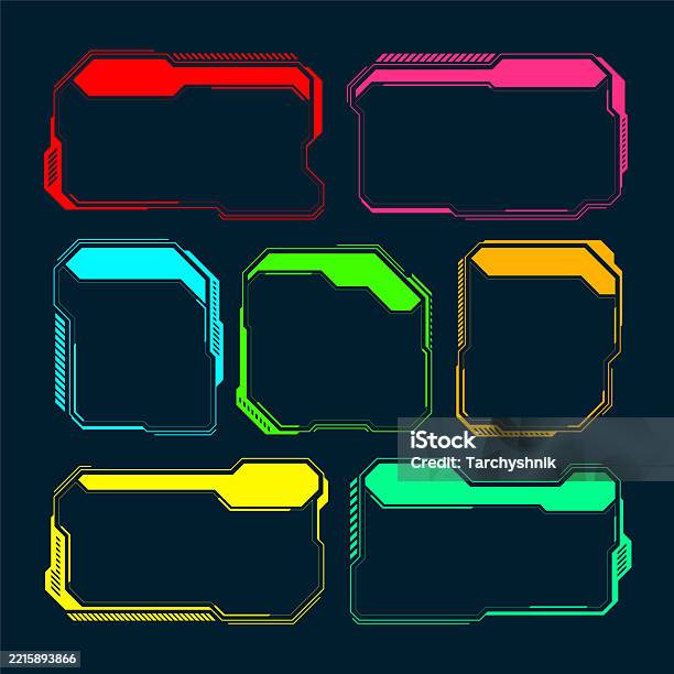 Futuristic Hud Or Ui Elements Scifi User Interface Text Boxes Callouts ...