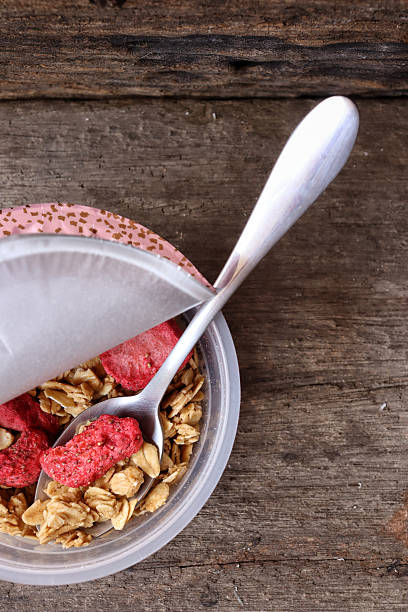 corn flakes in a spoon