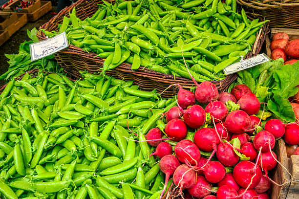 Farmer's market peas and radish