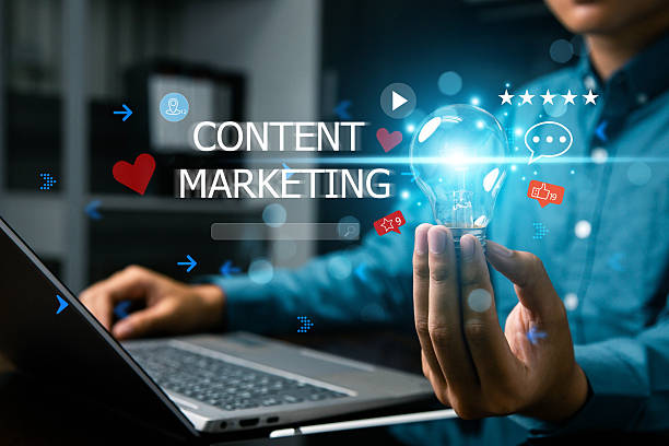 istock Content marketing concept. Digital marketing strategy idea concept. Business, Technology, Internet and network concept. Creative idea with technology online for earning profit. 2215905697