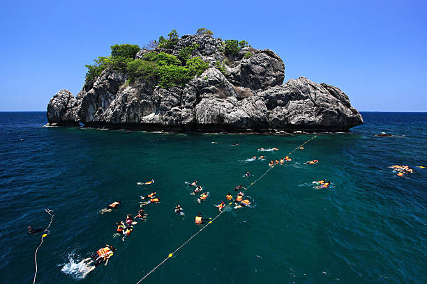 Chumphon, Thailand- 4 November 2016: Snorkeling with scuba driving at Koh Ngam noi in Mu Koh Chumphon National Park