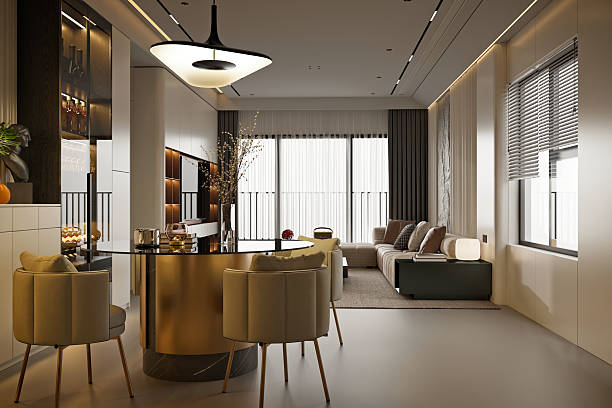 istock 3D RENDER LUXURY HOME LIVING ROOM 2215922798