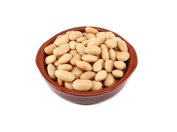 istock Boiled white Lima beans in a clay serving bowl 2215926044