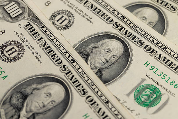 Old one hundred genuine American dollars series from 1990 to 2006