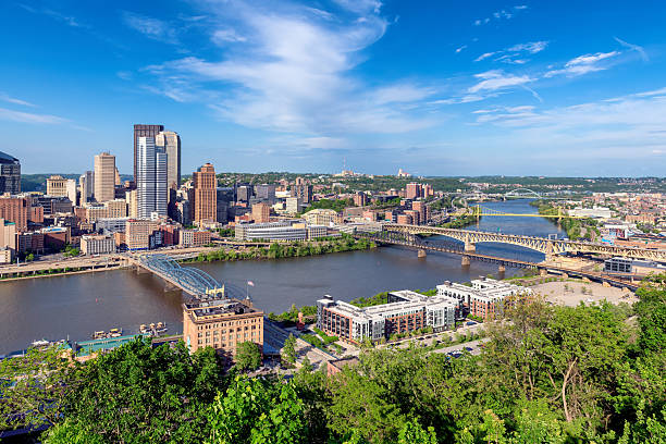 istock Pittsburgh downtown skyline at sunset 2215937126