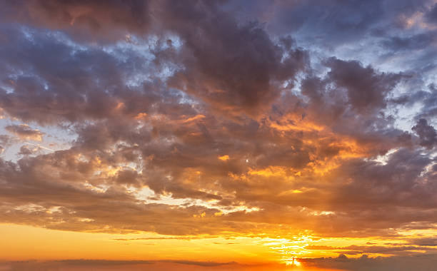 istock A vibrant sunset sky with orange and red colors 2215944390